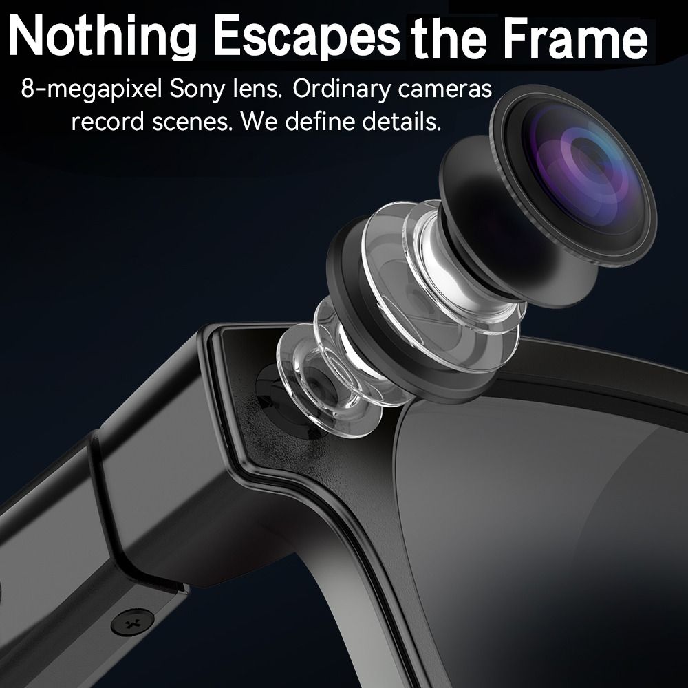 Smart Glasses Lens - 2 in 1 AIスマートグラス HD写真・動画・音声リアルタイム翻訳 スマートAIグラス