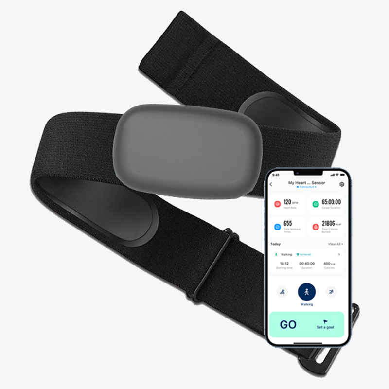 Breath Rate Monitor - Fitcent5.3khz胸部心拍数モニターストラップ、ブルートゥース、アリ、ガーミンウォッチ用のhrセンサー、ポーラビート、ワフー、ペロトン、zwift