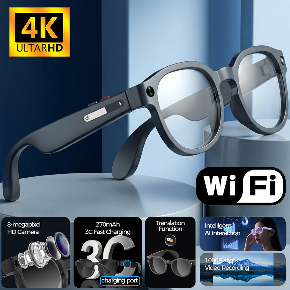 2026 AIスマートグラス AI翻訳 8MP HDカメラ  - Smart Glasses Lens のレビューと価格