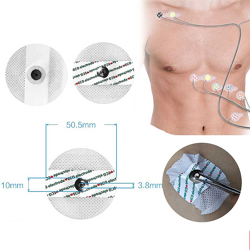50 個/袋電極パッチ使い捨て ECG EKG アクセサリー - Ecg Patch Monitor のレビューと価格
