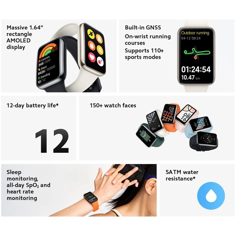 グローバル版 Mi Band 7 Pro AMOLEDスクリ - Breath Rate Monitor のレビューと価格