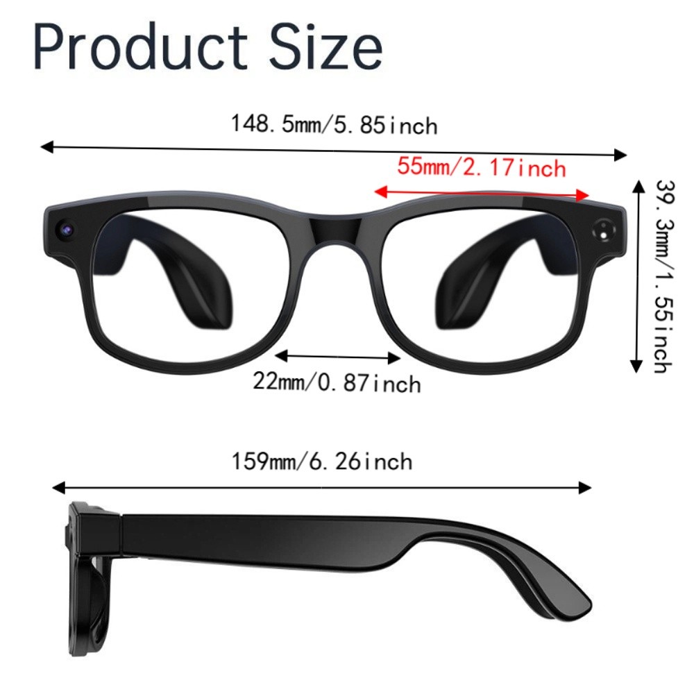 2 in 1 AIスマートグラス HD写真・動画・音声リアル - Smart Glasses Lens のレビューと価格