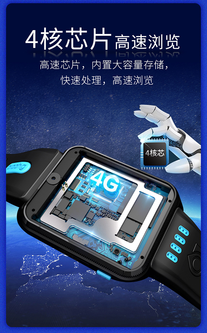 子供用スマートウォッチ、ビデオ通話、GPS位置情報、電話機能 - Fall Detection Watch のレビューと価格