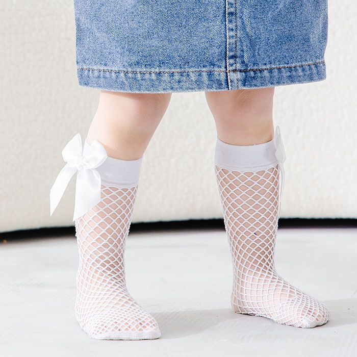 女の子用の弓付きニーハイロングソックス,フィッシュネットスト - Baby Sock Oximeter のレビューと価格