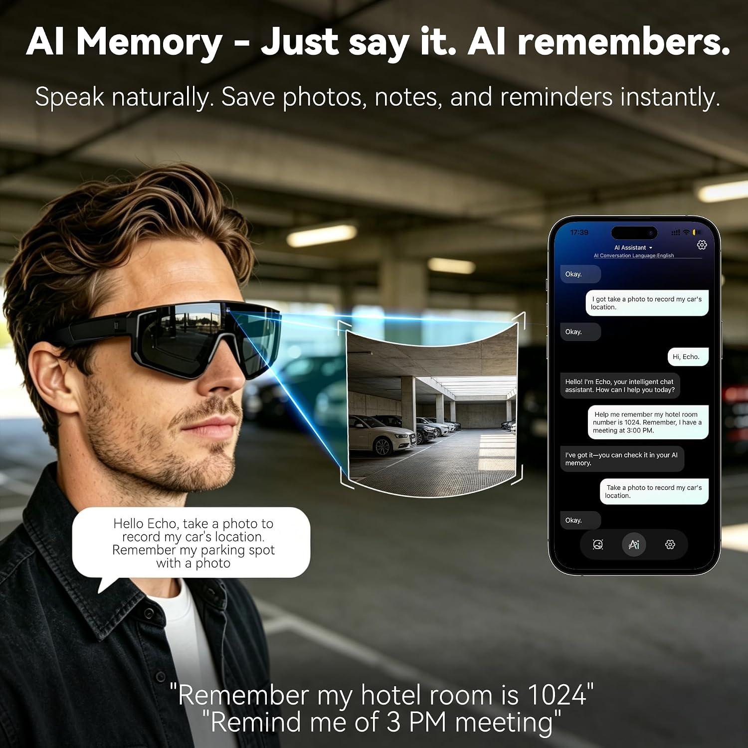 新しい AI スマートグラス カメラ付き 1200P ビデオ - Smart Glasses Lens のレビューと価格