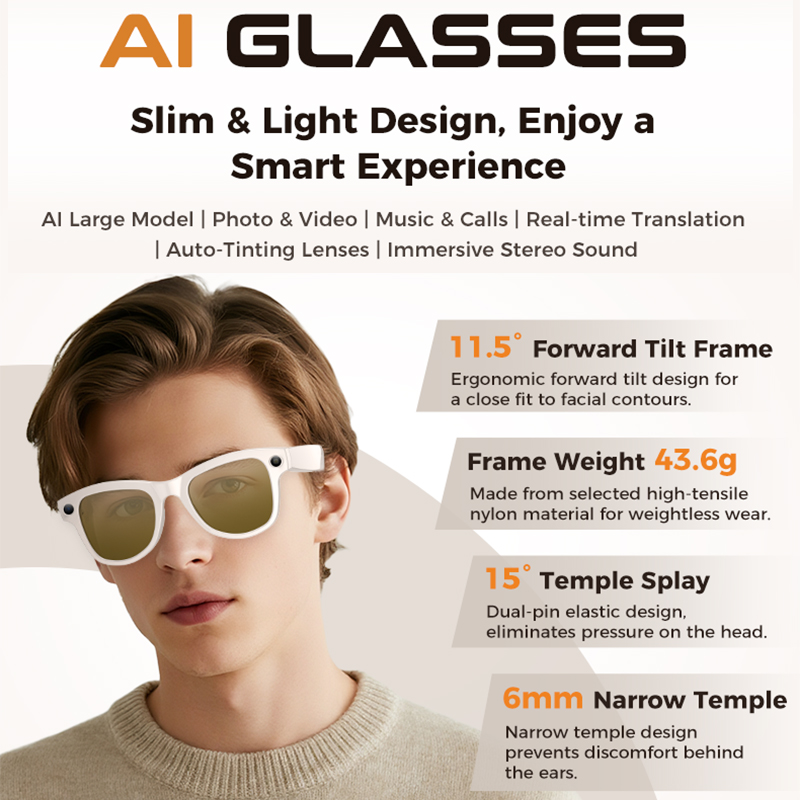 2026年新型 32GBメモリ 800W 4Kカメラ搭載スマ - Smart Glasses Lens のレビューと価格