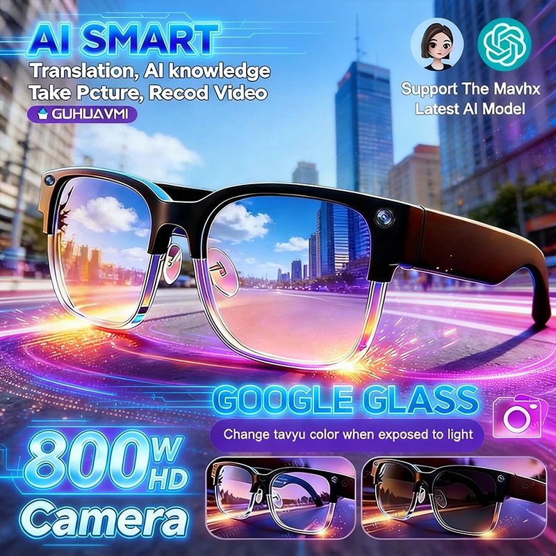 2026年新型 800万画素カメラ搭載スマートグラス メンズ - Smart Glasses Lens のレビューと価格